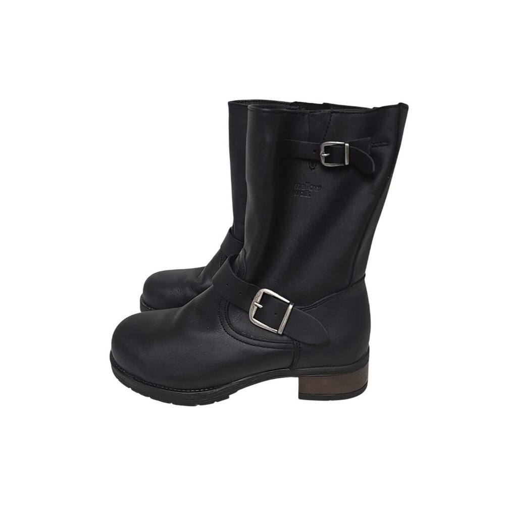Mellow Walk Women's 412109 Safety Side Zip Boot Dress Engineer Black Size 7D - Picture 4 of 8